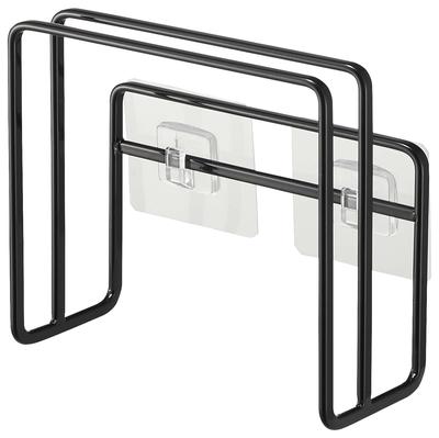 Yamazaki Jitsugyo Filmhaken Schneidebrett Halter Schwarz Hauptkörper Ca.. B12 x T5,7 x H12 cm (Filmhaken nicht im Lieferumfang enthalten) Turm-Schneidebrett-Aufbewahrung