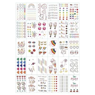 Adesivo de Tatuagem Team Maker, 30 tipos de tatuagens fofas, tatuagens reais, 30 tipos de tatuagens fofas, tipo Q, 1
