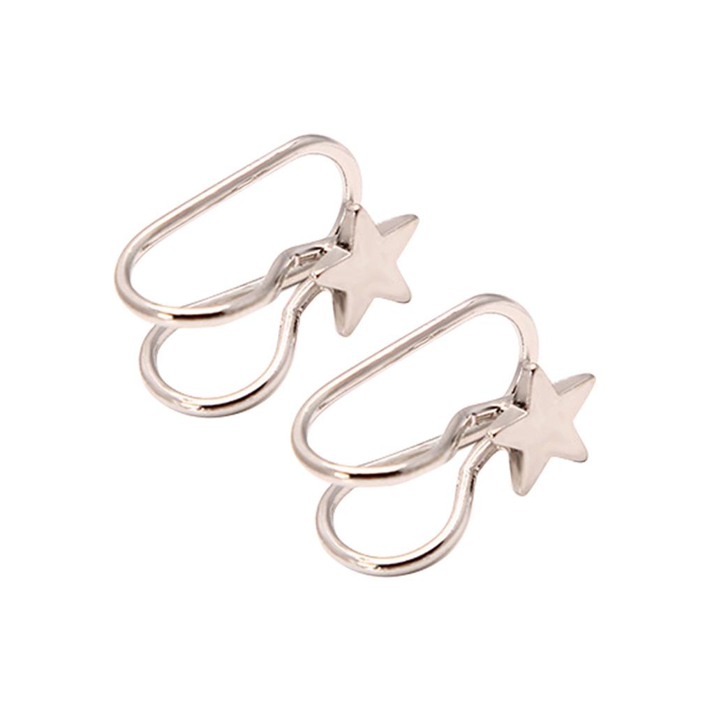 

Punk Girls Ear Cuff Imitation Pearl Heart Crystal Clip Earrings Women Wedding Jewelry type 2
