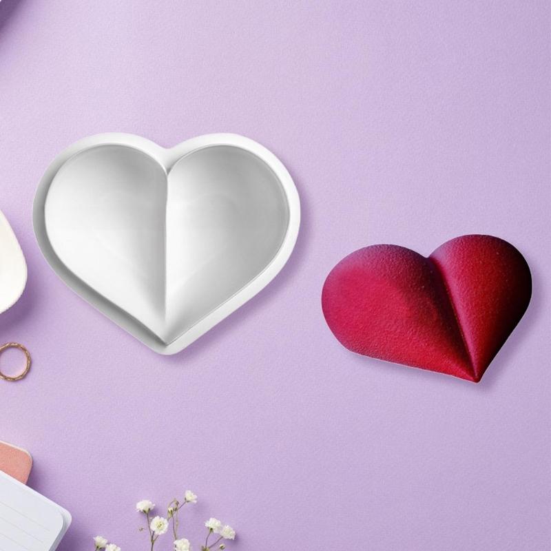Bowtie Heart Silicone Candle Molds Silicone Soap Molds for Candle Soap Fondant Chocolate Molds Cake Molds Baking Tool