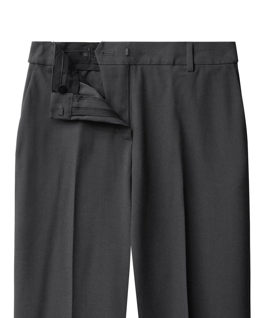 MUSINSA STANDARD WOMAN Women'S Straight Hidden Banding Slacks [Gray]