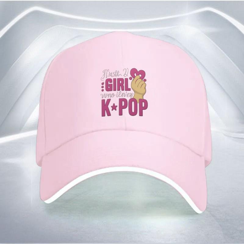KPOP Girl Finger Heart Baseball Cap Polyester Adjustable Casual Hat for Adult Unisex Outdoor Sports