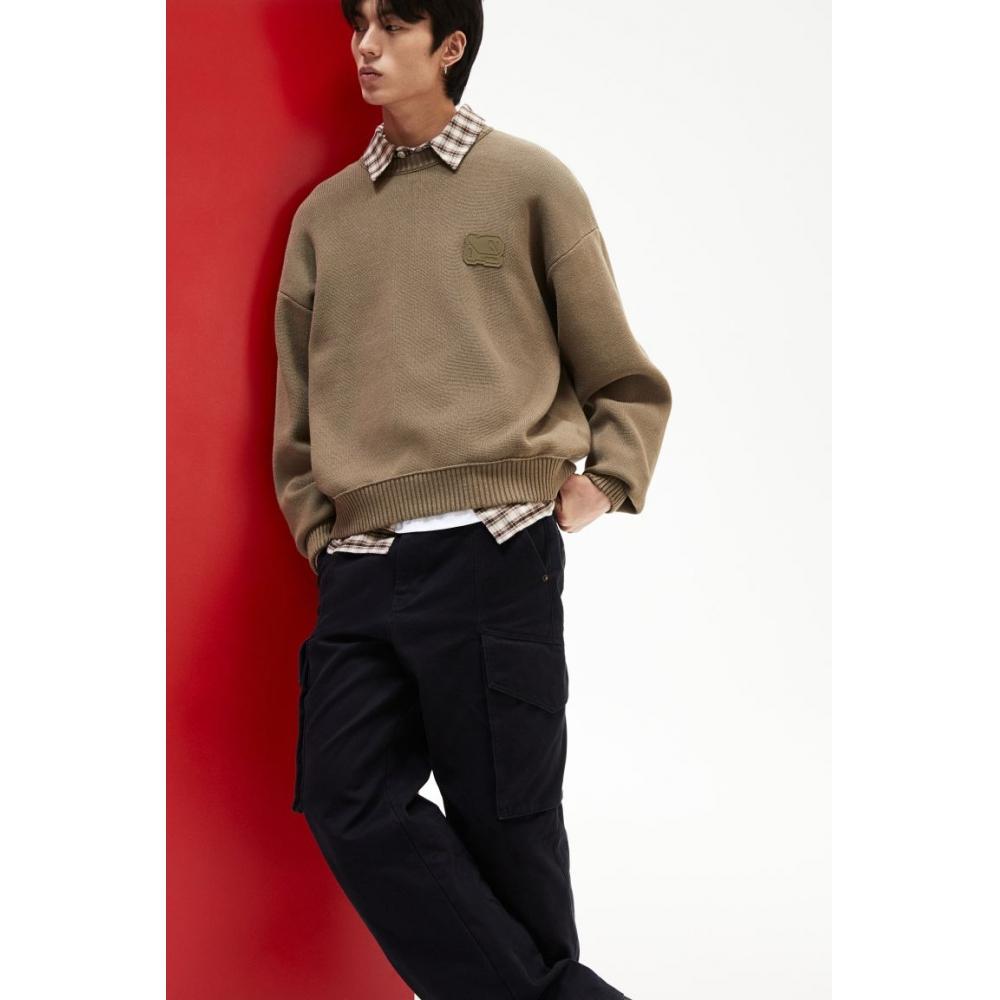 H M Loose Fit Sweater kHaki Green