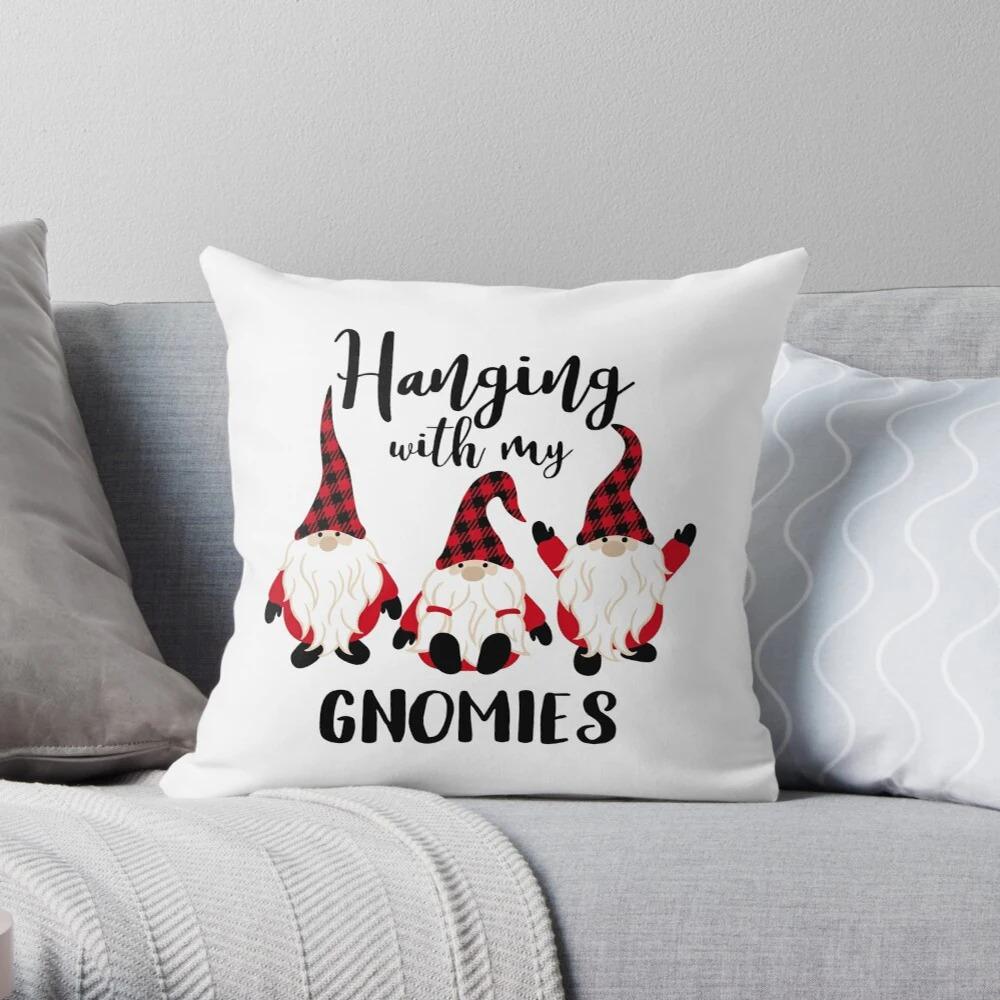 Merry Christmas Decoration Home Pillowcase Cushion Cover Autumn 45X45Cm Red Living Room Sofa Bed Pillowcase