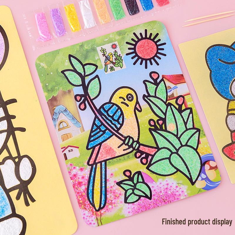 Creative DIY Sand Painting Kit for Kids - Cartoon Themed Puzzle Gift for Boys and Girls