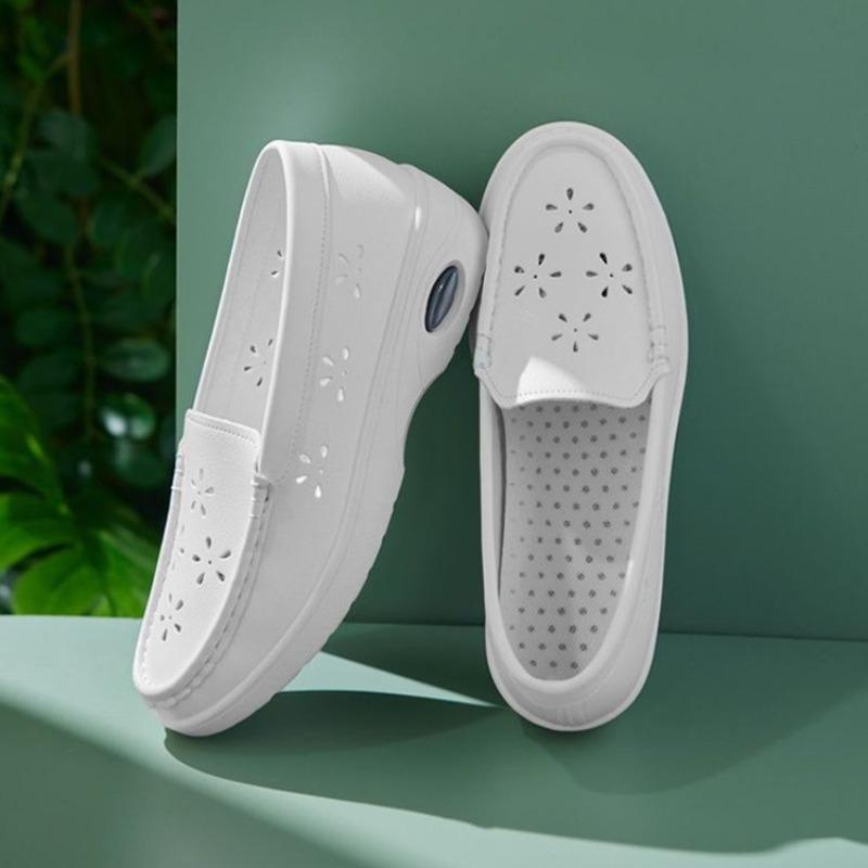 Nurse Shoes Womens Soft Sole Breathable Summer New Air Cushion Platform Sandals Hospital Work Little White Shoes Women