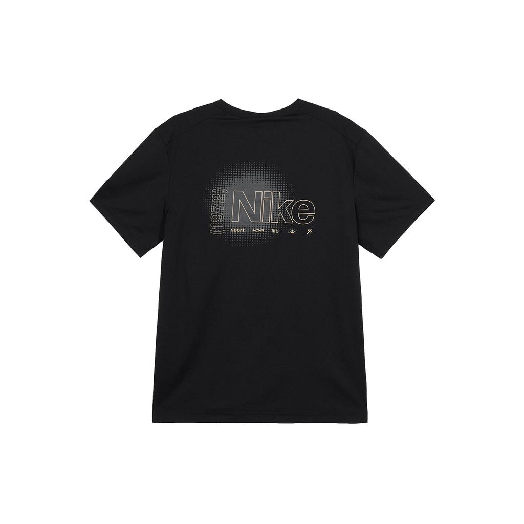 Nike T Shirts Men's Black Crew Neck Moderate Straight Fit FN7290-010