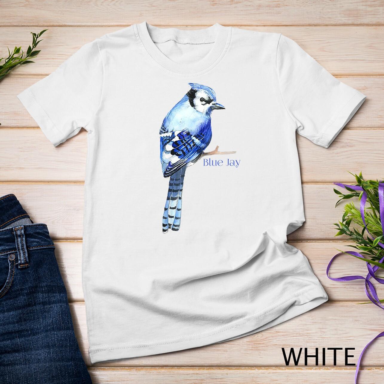 Womens Beautiful Blue Jay Bird Unisex T-Shirt Mens Womens Tees Top M