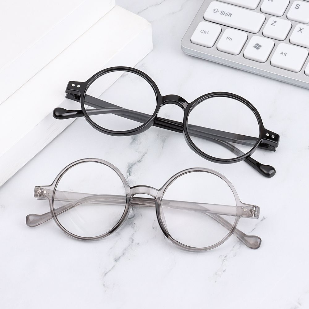 1Pc Portable Round Frame Anti-UV Blue Rays Reading Glasses Women Men Presbyopia Eyeglasses Eyeglasses Vision Care +1.0~+4.0