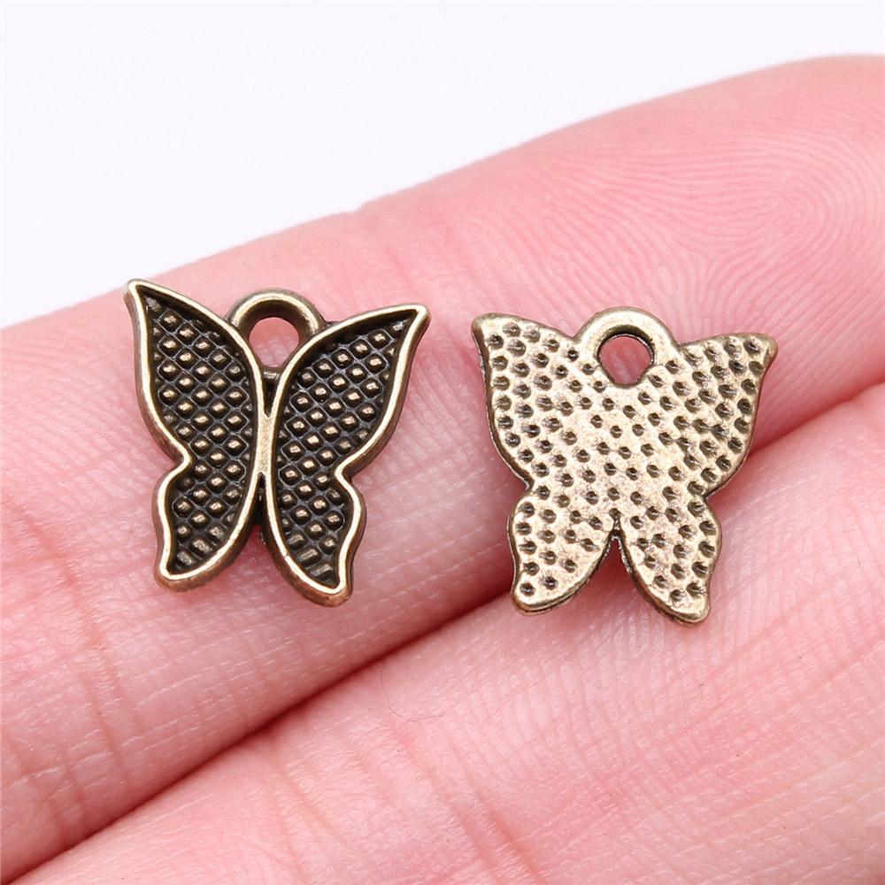 Charms Small Butterfly Pendants Wedding Jewelry Findings ZC114