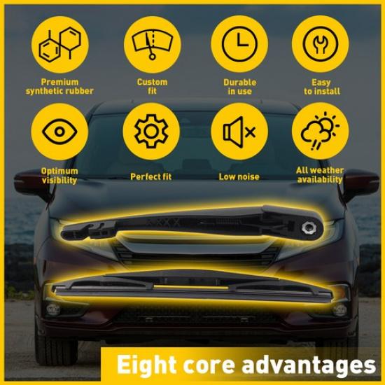 Rear Wiper Arm and Blade For Honda Odyssey 2011-2017 Back Windshield Wiper EV