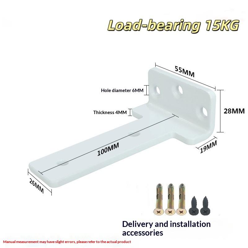 1 Ensemble Supports d'Étagère Robustes en Forme de L pour Cloison Support Métallique Industriel Support Mural Étagère Fixe Avec Vis