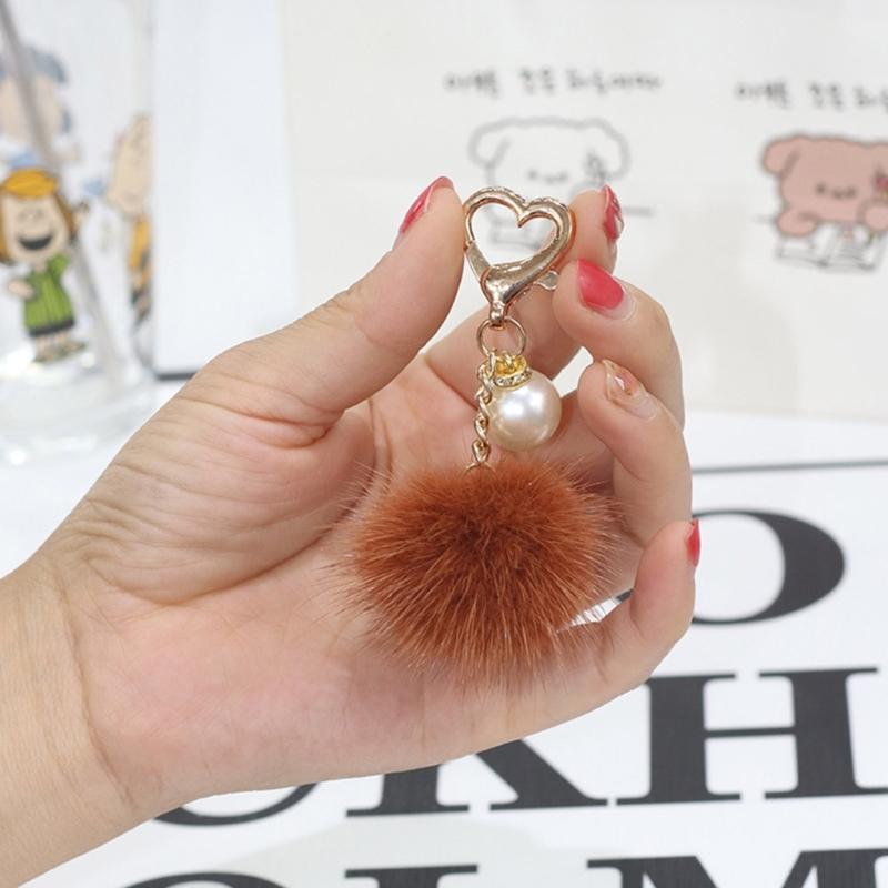 Plush Bag Pendant Practical Key Holder Decor Car Keyring Ornament for Backpacks