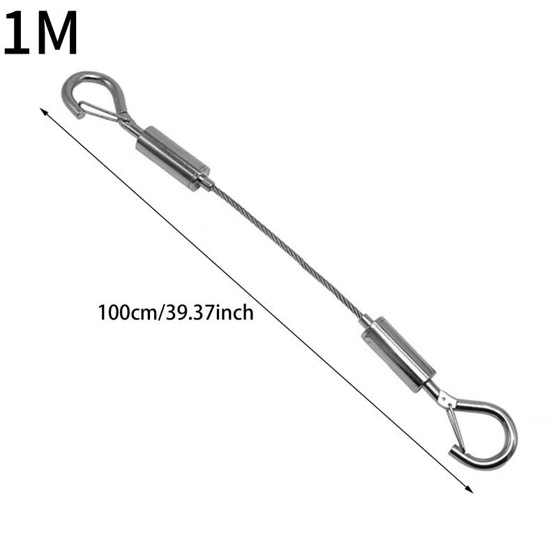 Adjustable Automatic Wire Rope Spring Hook Clothesline Picture Hanging Solution System Suspension Code Stainless Steel Cable