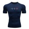 Men Compression T-shirt Printing Short Sleeve Sport Tees Gym Fitness Sweatshirt Male Jogging Tracksuit Homme Athletic Shirt Tops