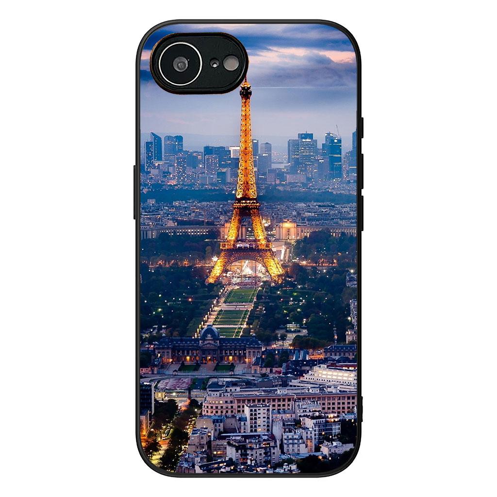 Love Paris Eiffel tower pink Phone Cover Case for Apple iPhone 16 15 14 Plus 13 12 Mini 17 Pro Max + ProMax 16E Air 16+ Casing