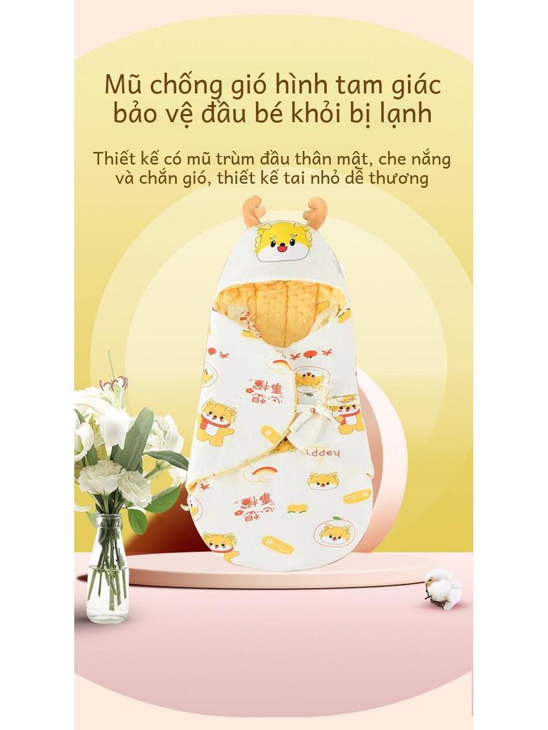 Kuschelige Baumwoll-Babyeinschlagdecke & Schlafsack