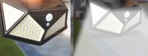 Lampa Solarna Z Czujnikiem Ruchu Zmierzchu Jasna 100 Led Mocna Zewnętrzna