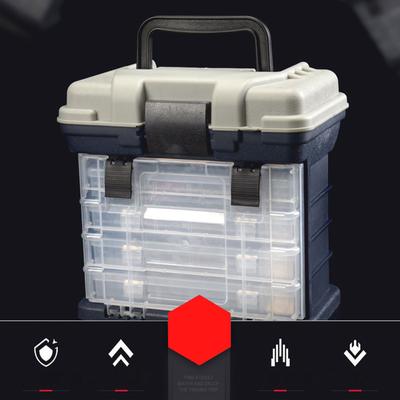 Tackle Box, 5-Layer Lure Box Portable Outdoor Stool Multiple Compartments Hardware Multi-functional Portable Box Storage Case, For Outdoor Fishing