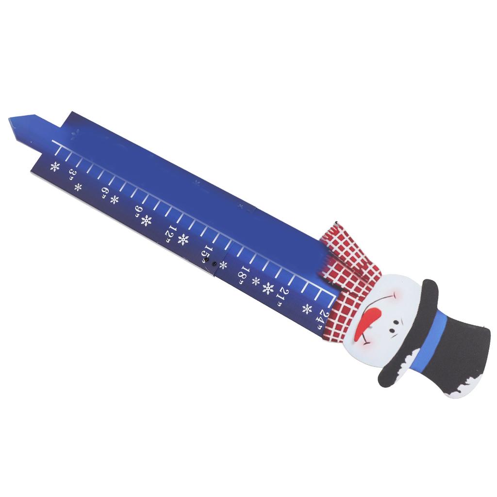 Snowflake Snow Gauge Outdoor 24 Inch Snowfall Measuring Gauge Winter Snowflake Metal Ruler for Yard