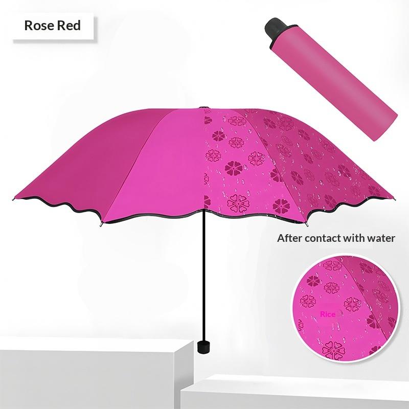 Automated 3 Fold Umbrella UV Protection Windproof Compact Folding Rain Sun Shelter for Business Travel