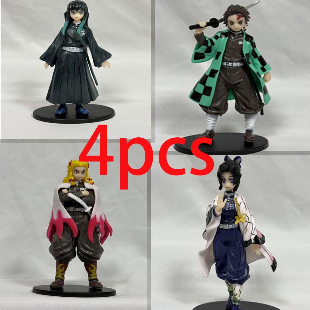 Non-Toxic .Spot Anime Slayer Kimetsu No Yaiba Figure Kamado Tanjirou Action Figure Agatsuma Zenitsu Nezuko Warrior Pvc Model Toys