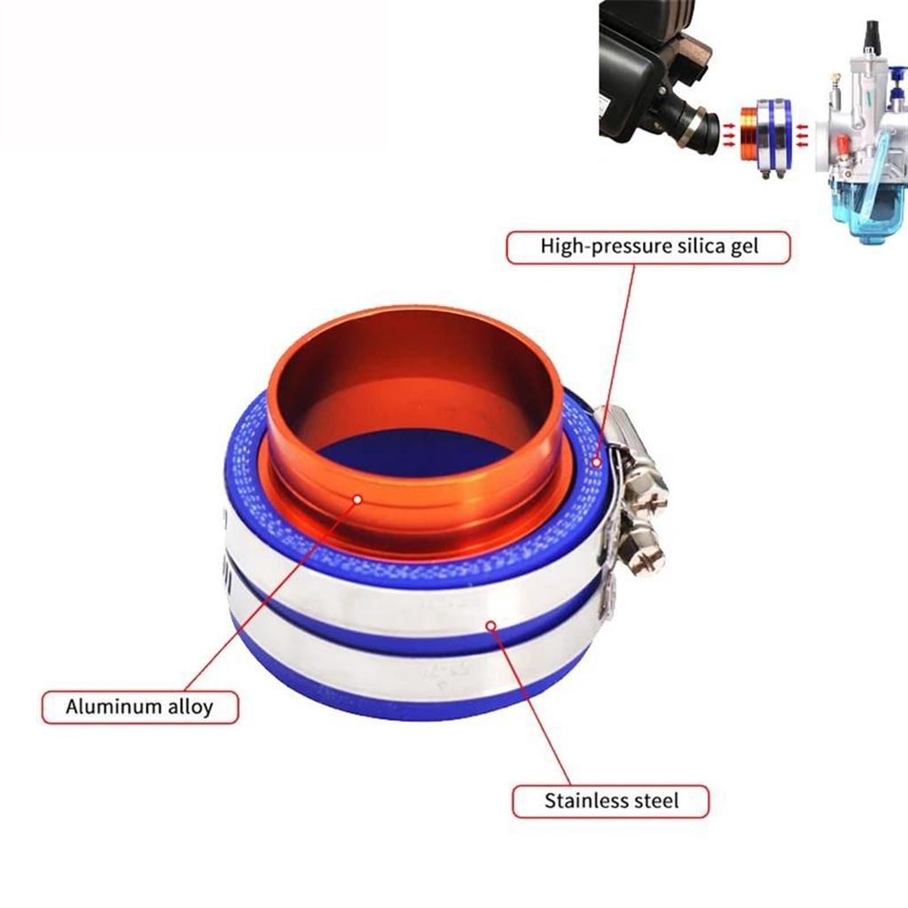 CNC Motorrad PWK PE Vergaser Luftansaugstutzen Stiefel Umbau Vergaser Ansaugkrümmer Stiefel Klemme Schnittstellenadapter (Farbe: 50-45 B)