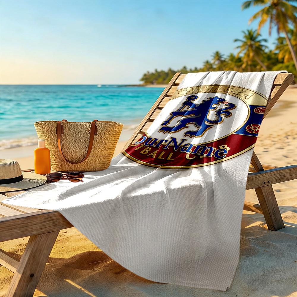 Chelsea Customize Your Name Beach Towel Super Soft & Absorbent Ideal for Travel Outdoor Swim Pool Yoga Surf Camping Hiking Gym Gift Holiday