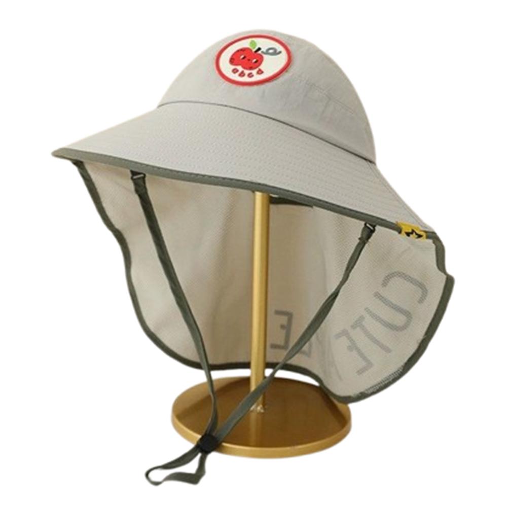 

Cute Sun Hat with Neck Flap Foldable Kid Bucket Hat Cartoon Summer Beach Cap For Children