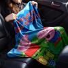 Peppa Pig Theme Printed Blanket - Perfect for Couch, Bed, Travel & Outdoor Use | Machine Washable, Cozy & Durable.