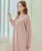 Meipeullawo Ice Pink Long Sleeve Lightly Brushed Pure Cotton Women'S Plus Size One-Sleeve Pajamas