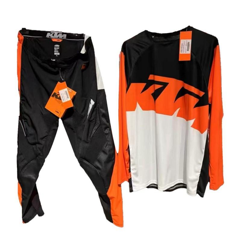 Men Women Mountain Bike Cycling Jersey Pants Set Quick Dry Moisture Wicking Off Road Trail Riding Gear
