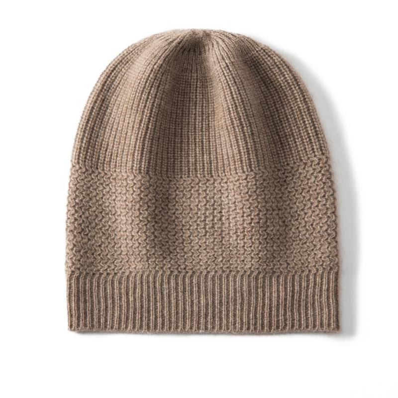 Autumn and winter new cashmere hat women's twisted bag head hat thermal ear protection hat casual wool hat