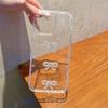 Transparent Drip Glitter Phone Case For Iphone16Promax Bow Apple 17 Fashion