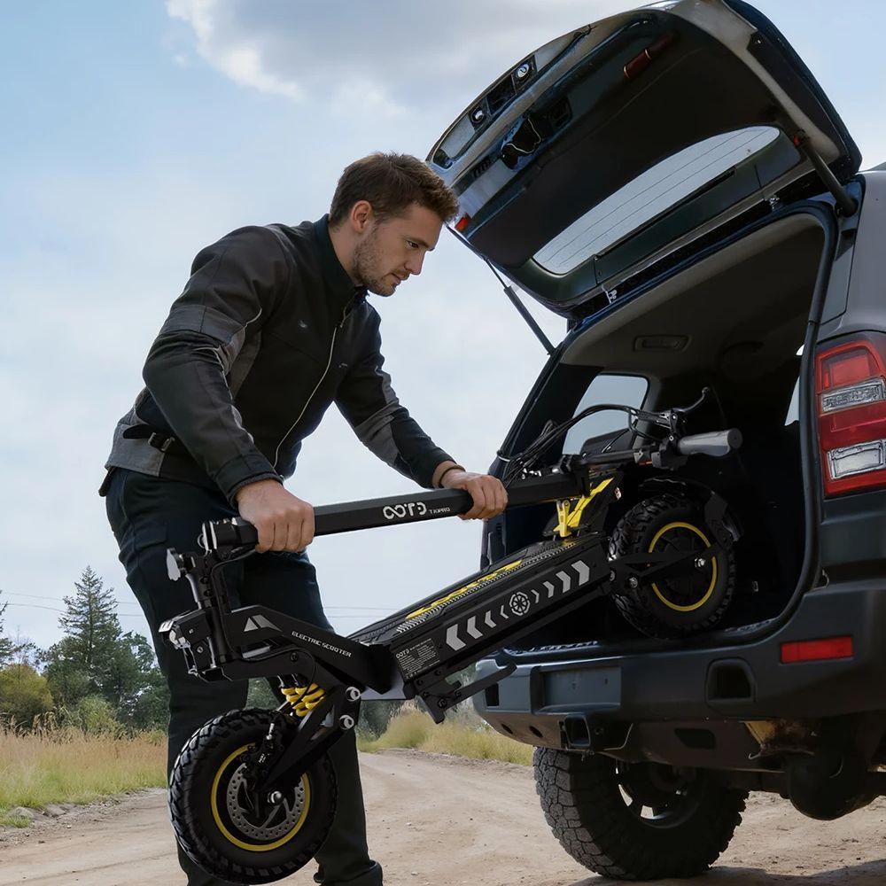OOTD T10 Pro Elektrická koloběžka 2600W Duální výkon motoru 52V23.4AH Velká městská elektrická koloběžka LED sada Pro 11palcovou přenosnou e-koloběžku