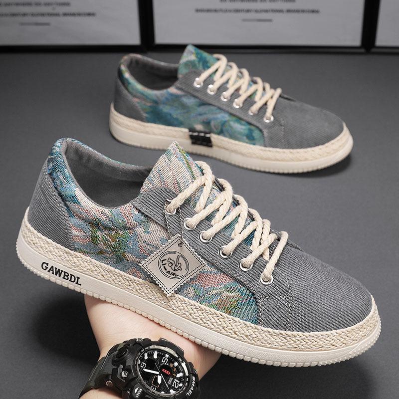 Fashion Men's Run Sneaker Walking Canvas Shoes Youth Casual Cricket Shoes Fashion Trend Board Shoes Comfort Skateboard Shoe