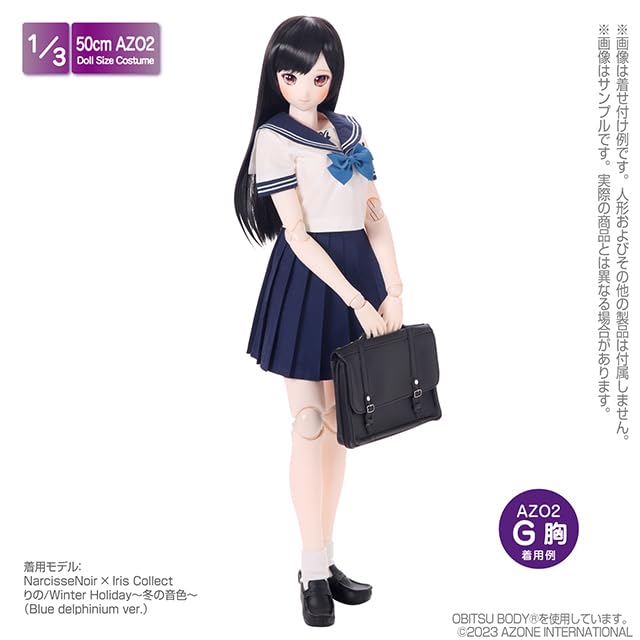Scale AZO2 Kazuharu Kina School Uniform Collection Fold White 1/3 "Three Socks" (for Dolls)