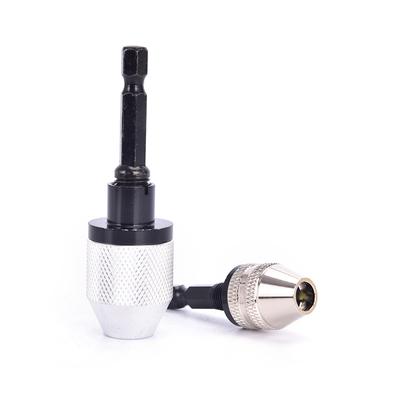 1/4" Hex Shank Keyless Drill Chuck Quick Change Bit Driver Converter Adaptor