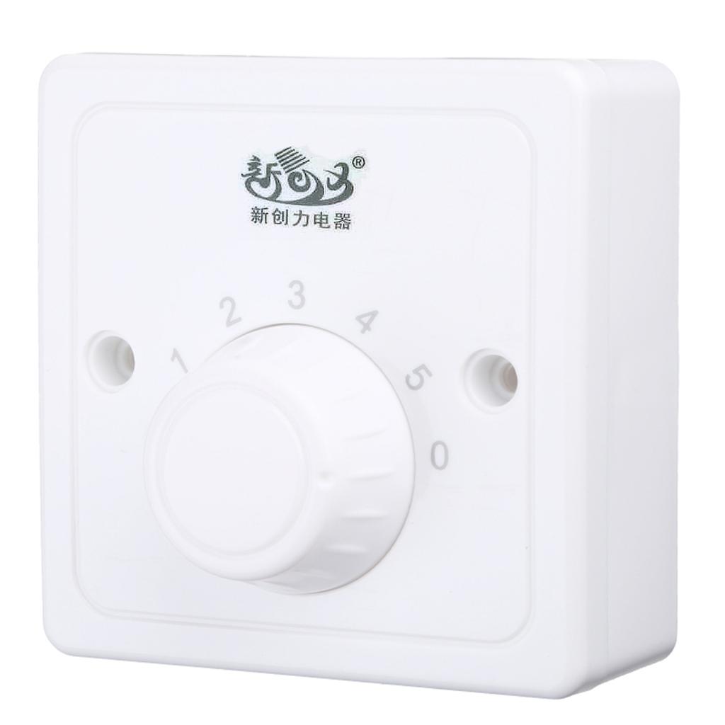 5 Gear Adjustable Ceiling Fan Speed Control Switch Wall Controller Switch Electronics Mechanical Rotary Switch