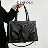 New Lazy Style British Personalized Design Tote Bag Glove Fold Large Capacity Shoulder Bag