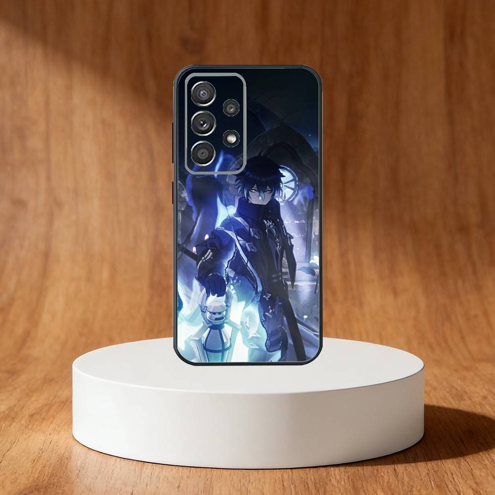 Genshin Impact Flins Phone Case For Samsung S25,S24,S21,S22,S23,S30,Ultra,S20,Plus,Fe,Note,10,9,5G Black Cover