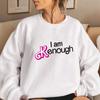 Herbst Winter I AM KENOUGH Buchstaben bedruckter Hoodie für Männer Frauen Modischer lockerer langärmliger lässiger Top-Pullover & lange Ärmel Damen