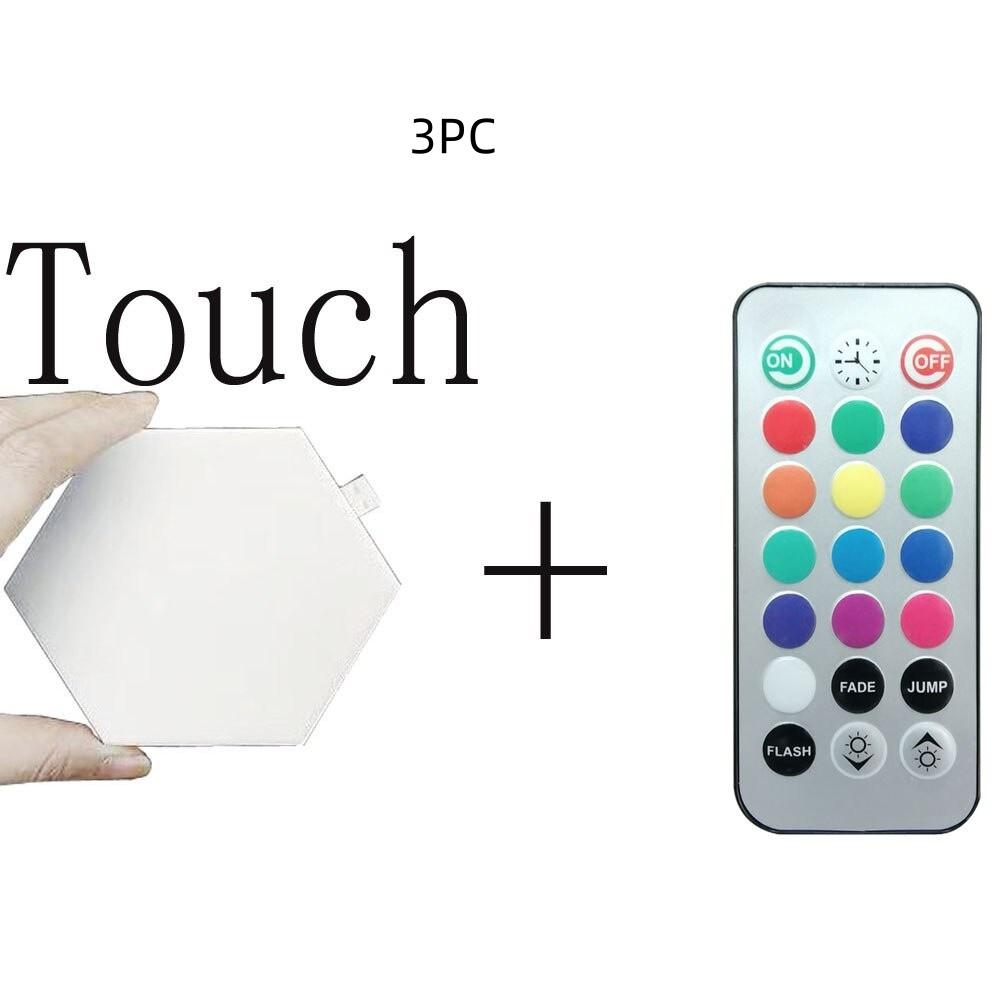 Creative RGB Home Decor Quantum Wall Lamp Honeycomb Module LED Night Light APP Control LED Hexagonal Desk Light