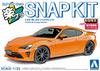 Aoshima Bunka Kyozai Scale Rakupla Snap Kit Toyota 86 Orange Metallic Plastic Model Kit 1/32 No.08-OR Pre-Colored (Automobile)