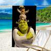 Asciugamano da Spiaggia Ultra Morbido a Tema Shrek, Ideale per Piscina - Campeggio, Immersioni - Essenziale da Viaggio Perfetto, Asciugamano da Spiaggia Vivace.