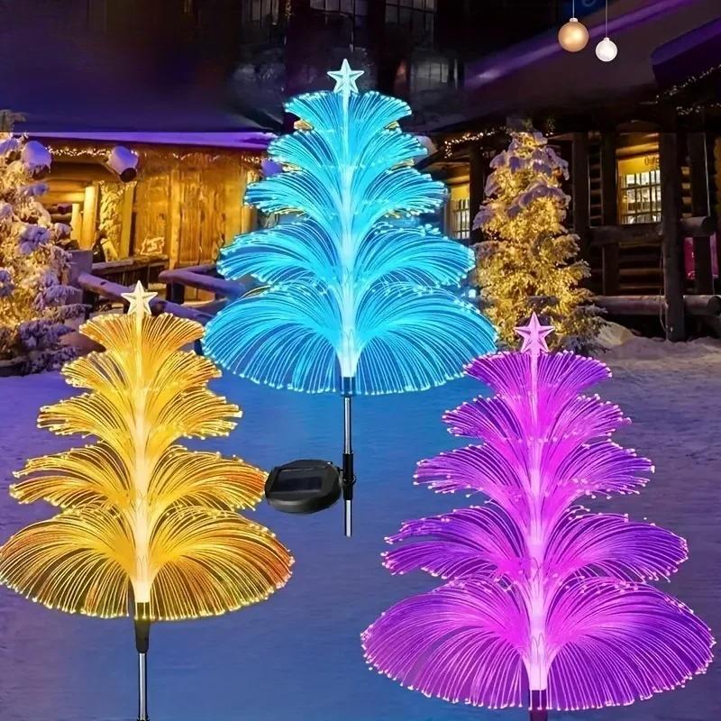 Outdoor Solar Garden Lights 7-Color Changing Jellyfish Reed LED Solar Stake Lights for Yard Patio Pathway Decor