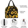 Izolovaná taška na oběd Sunflower pro ženy muže omyvatelná chladicí taška opakovaně použitelný obědový box lehká pro práci v kanceláři piknik pláž