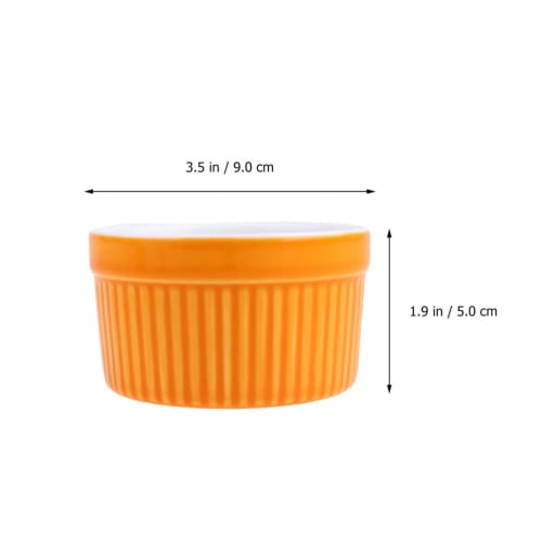 VORCOOL Mini Cocotte Dishes, Souffl? Pans, 9cm, Ceramic, Heat-Resistant, Oven, Microwave, and Dishwasher Safe, Set of 5