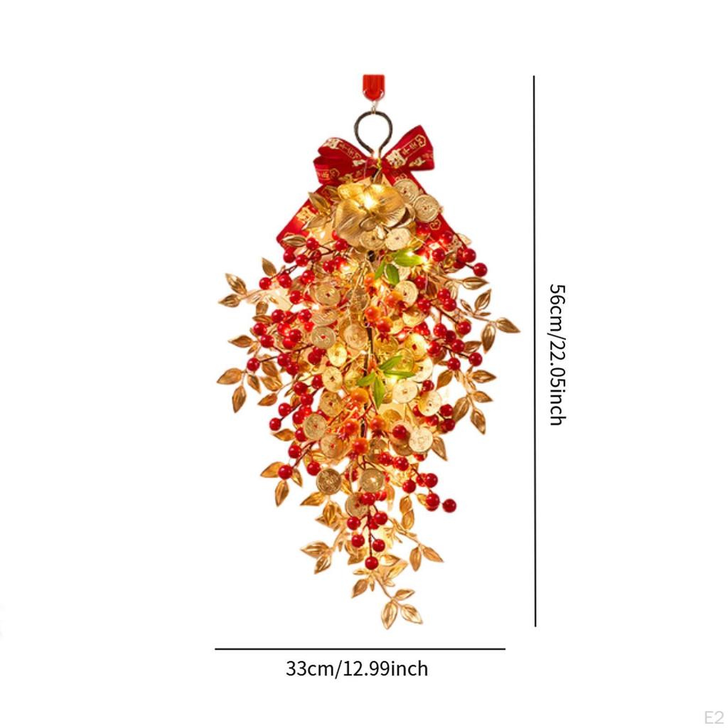 Chinesischer Jahreskranz Girlande Stilvoller Swag Frühlingsfest Türschmuck für Feiertag