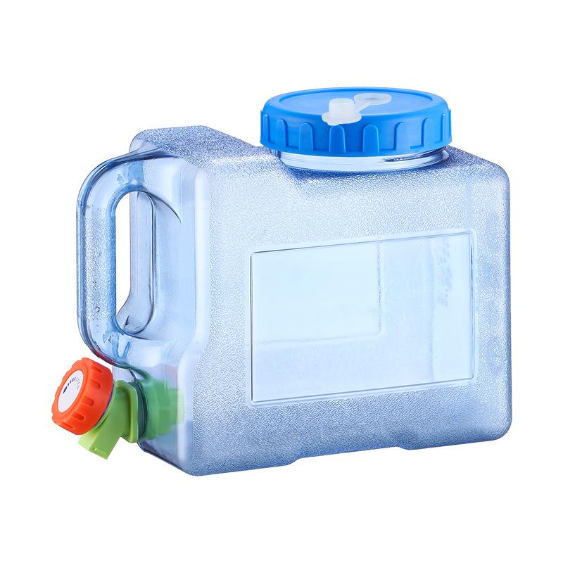 3L Square Camping Water Bucket with Faucet - Portable Household Water Storage Container